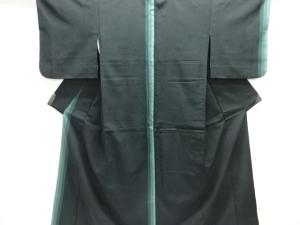 大正ロマン　縞模様織出しお召し着物